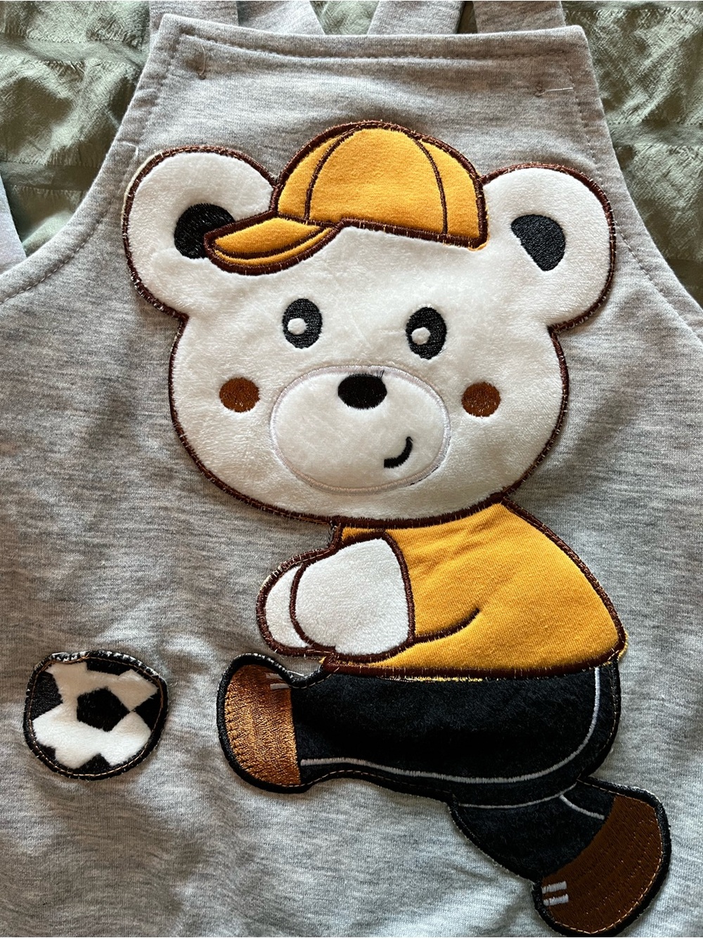 Soccer Baby Boy Overalls + Shirt Set